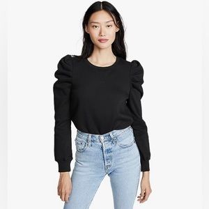Rebecca Minkoff Puff Sleeve Black Sweatshirt